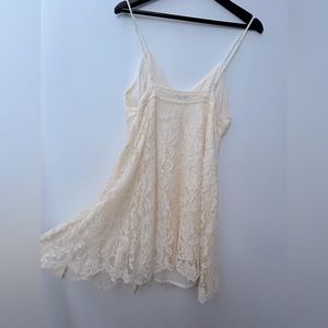 Boho Kimchi Blue Ivory Floral Lace Dress